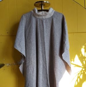 Western style wool poncho